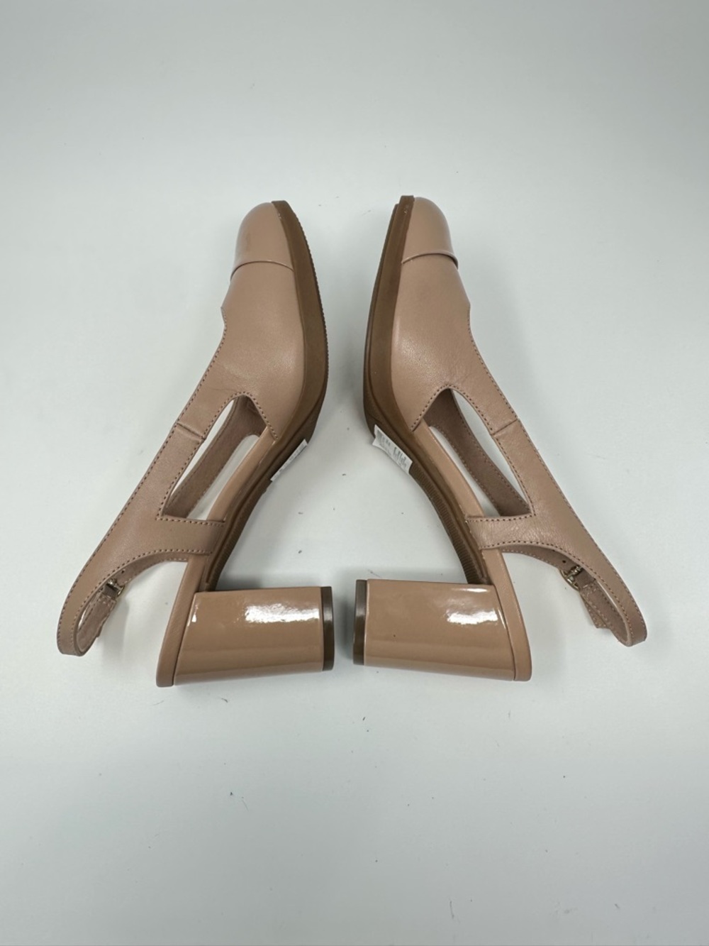 New Clarks Women's Bayla Joy Slingback Pumps Beige Leather Size 8M - Picture 4 of 15